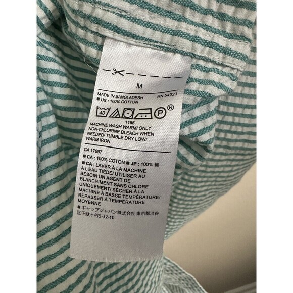 Banana Republic Shirt Mens Medium Striped Button Down Standard Fit Casual Work - Picture 5 of 8